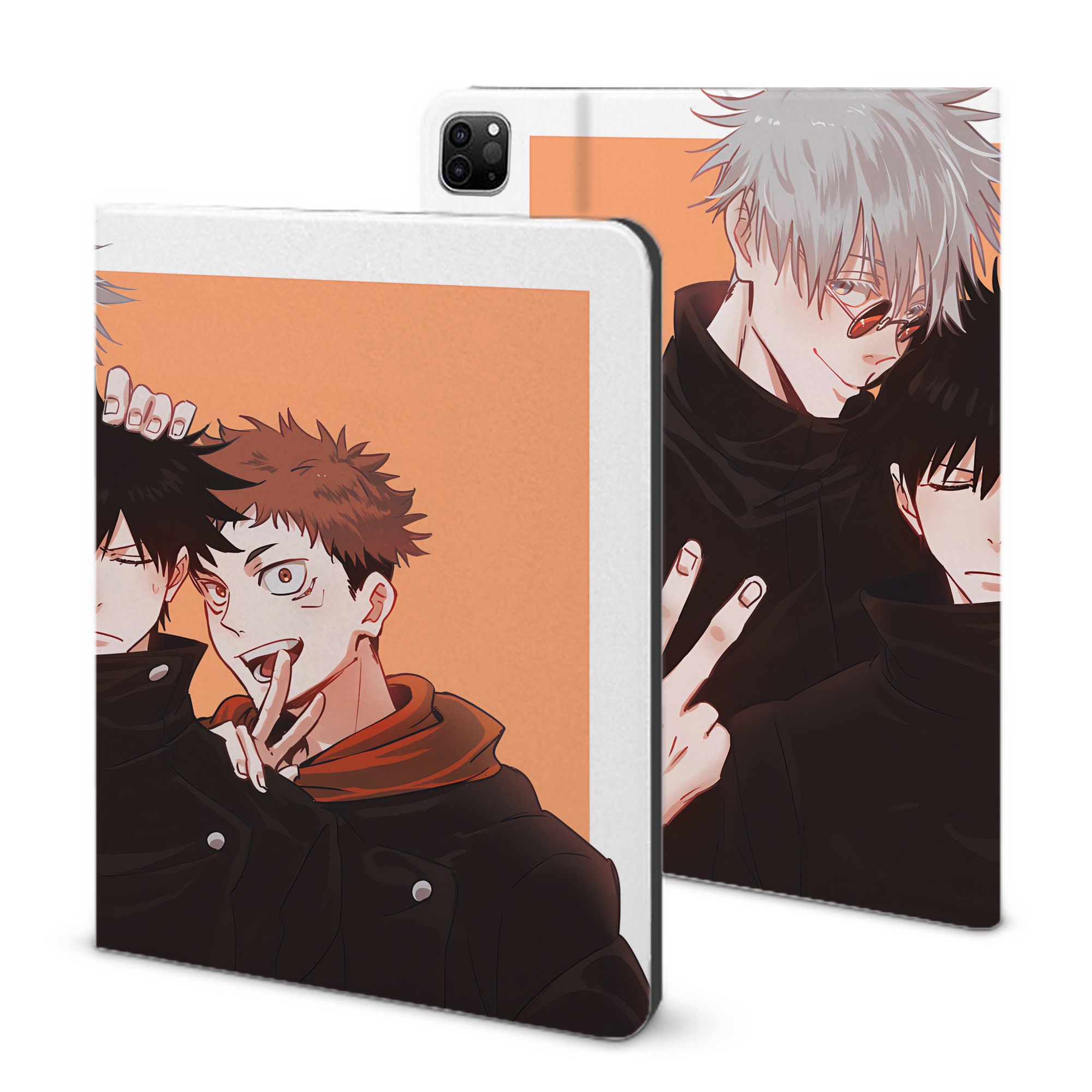 （画像用） 呪術廻戦 Jujutsu Kaisen IPad ケース ブック型 PUレザー TPU 耐衝撃 軽量 薄型 ペン収納なし 全面保護 IPad 各モデル対応